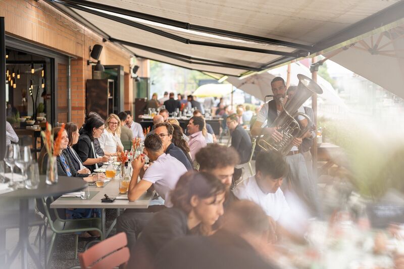 E Gut besuchte Terrasse von Eve's Kitchen